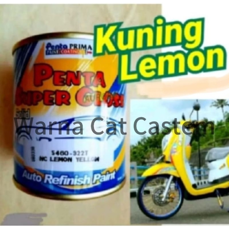 Cat Lemon Yellow Penta Super Gloss 5460-17012 Cat Kuning Lemon