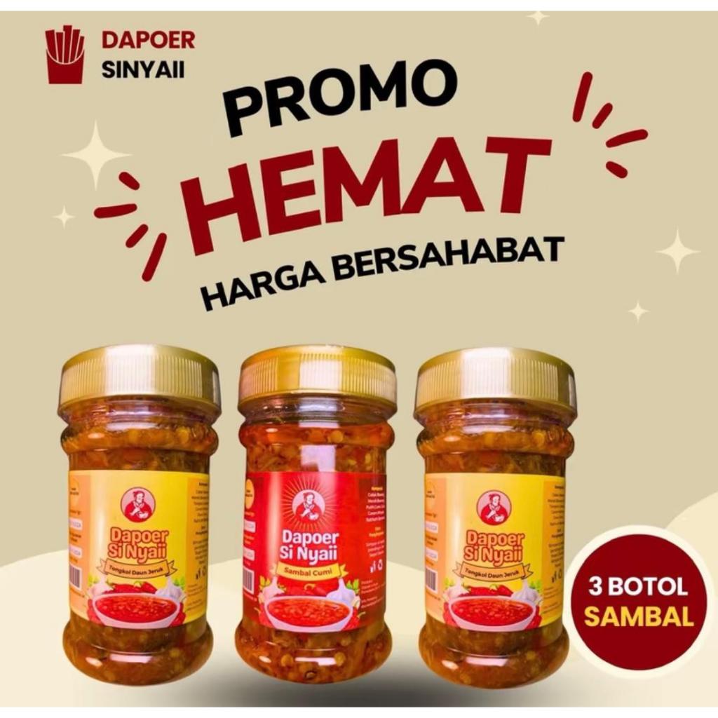 

Paket Hemat 3 botol Sambal Dapoer si Nyaii - 130gr (Best Seller)