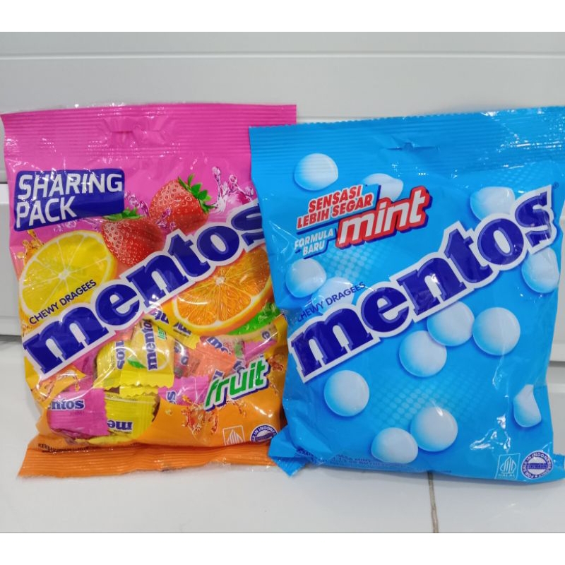 

( Isi 40btr fruit dan isi 50btr mint/bungkus ) PERMEN MENTOS