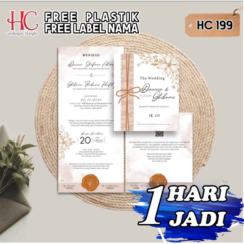 CETAK UNDANGAN PERNIKAHAN EXPRESS SEHARI JADI