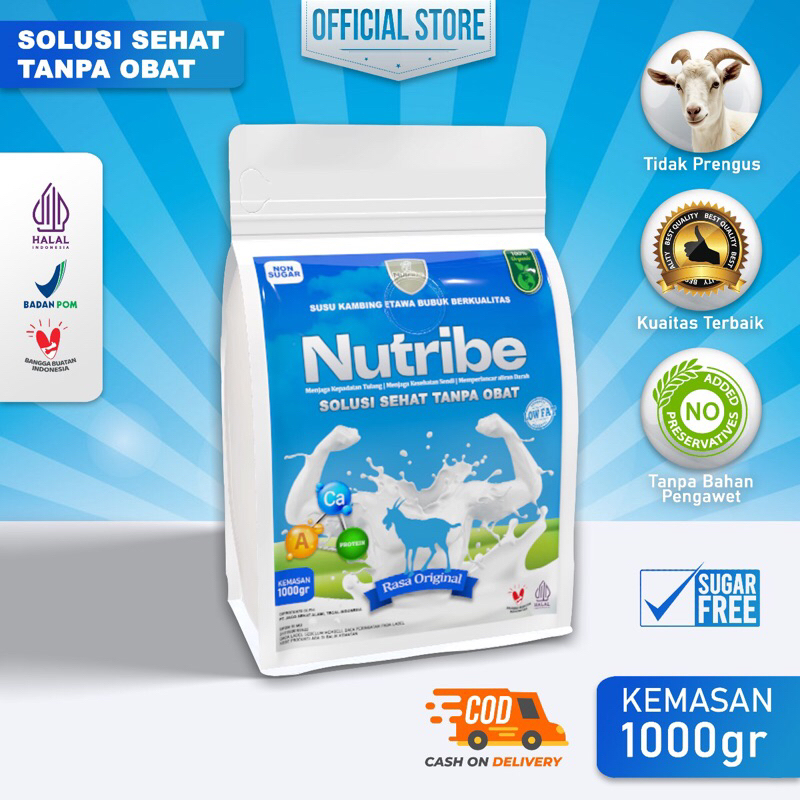

Nutribe Susu Kambing Etawa Bubuk Rasa Original Kemasan 1KG | Solusi Sehat Tanpa Obat