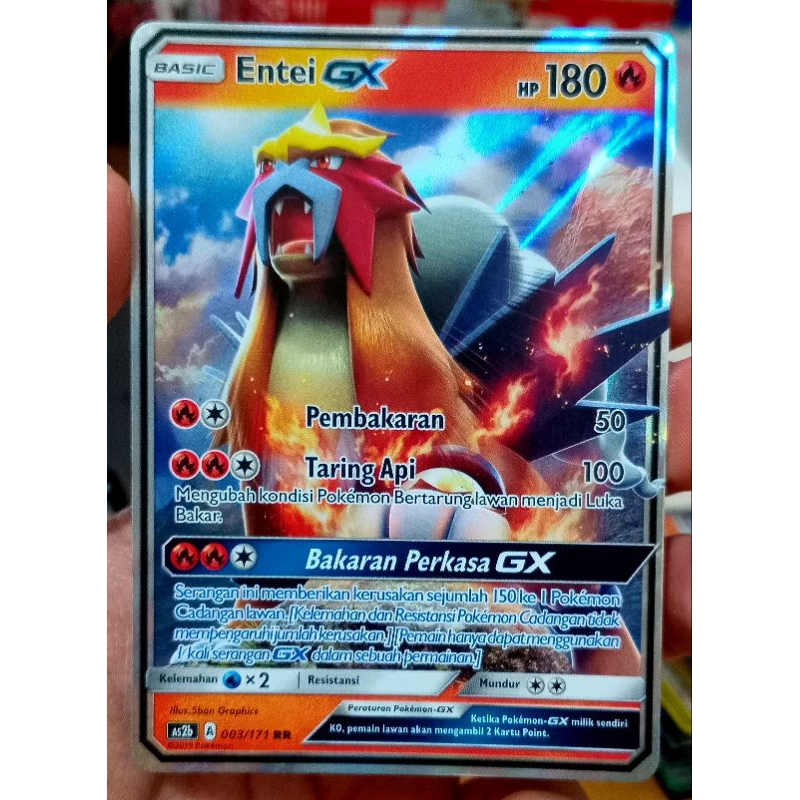 KARTU POKEMON ENTEI GX RR INDONESIA HOLO
