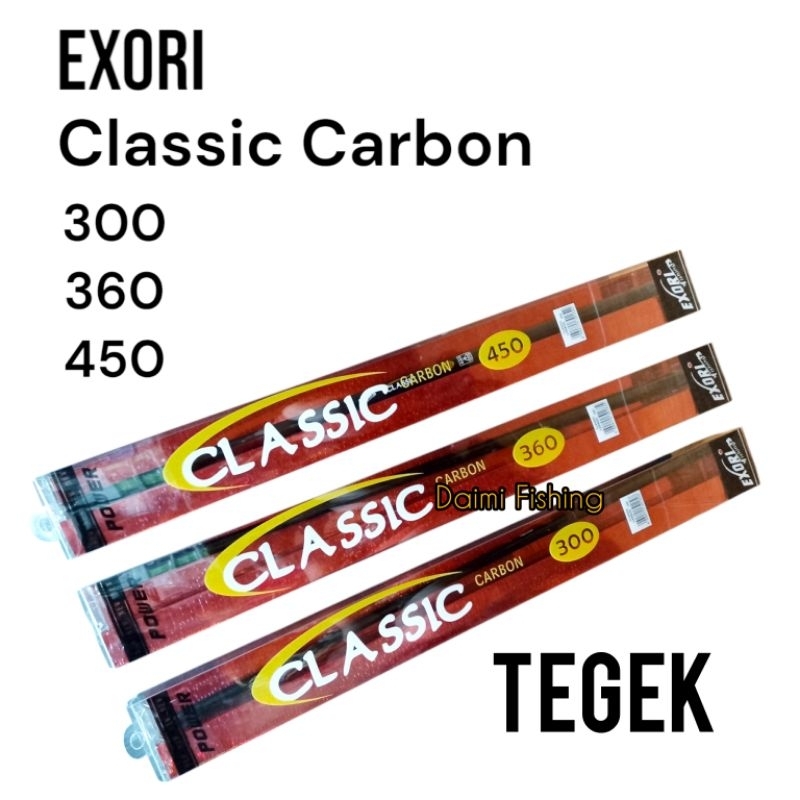 Joran Pancing TEGEK Exori CLASSIC Carbon 300, 360, 450 Bahan carbon
