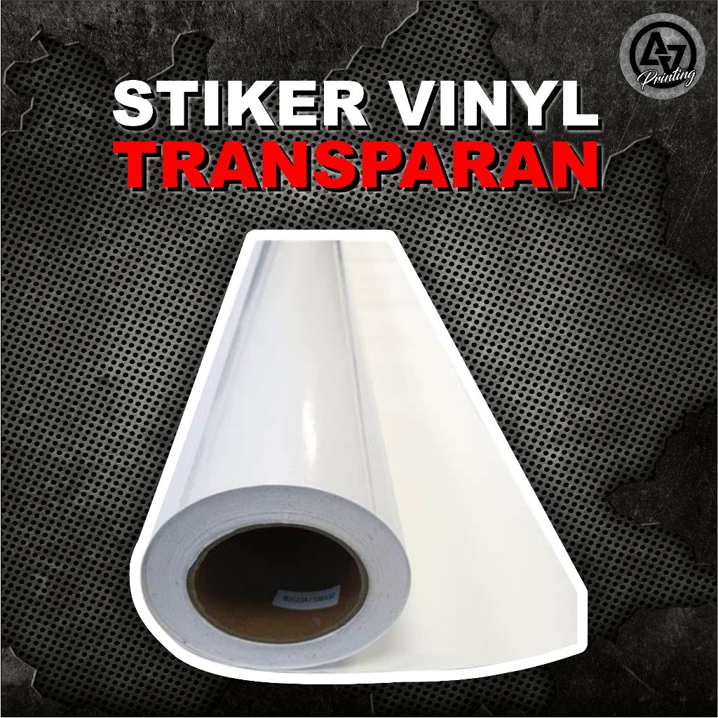 CETAK STIKER METERAN VINYL TRANSPARAN