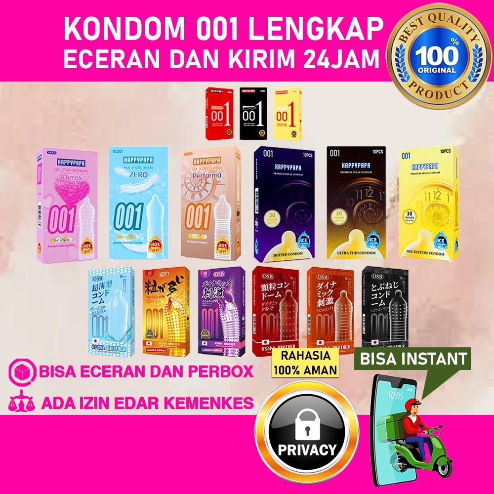 Kondom 001 varian terlengkap super tipis dan bergerigi