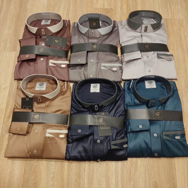 JUBAH AL NOOR UMAIR 6 WARNA POLIESTER KOMBINASI