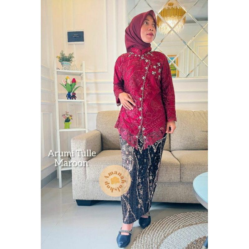 [TERBARU] KEBAYA BEST SELLER ARUMI TULLE / Kebaya Arumi Tulle Set/Atasan Saja / Kebaya Wisuda / Keba