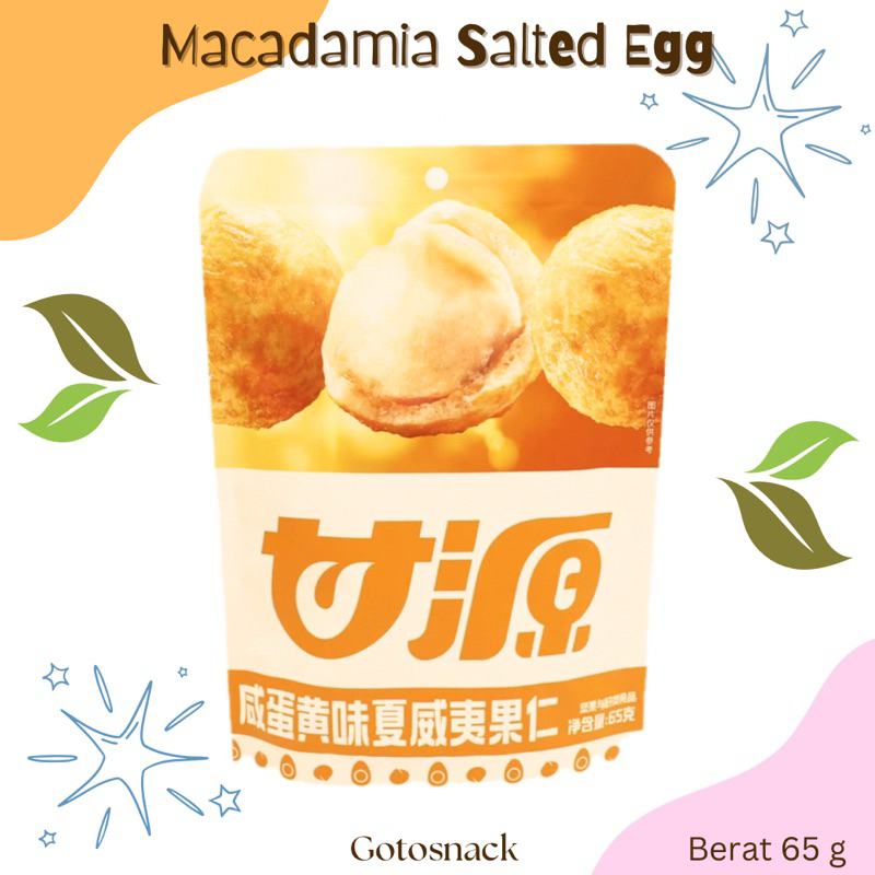 

kacang macadamia rasa salted egg snack impor