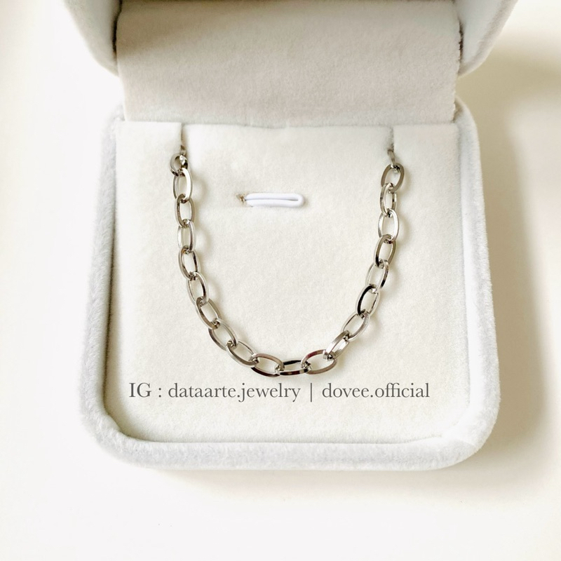 TITANIUM Basic Bracelet | Gelang rantai wanita pria cewek cowok polos elegan gold silver | Stainless