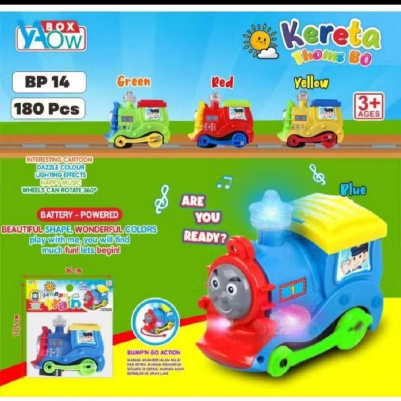 MAINAN KERETA THOMAS JALAN BUNYI LAMPU