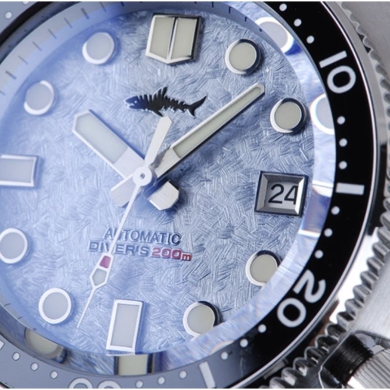 NEW HEIMDALLR SHARKEY TURTLE SNOWFLAKE BLUE AUTOMATIC SEIKO NH35 A JAPAN MOW SAFIR GLASS + AR COATIN