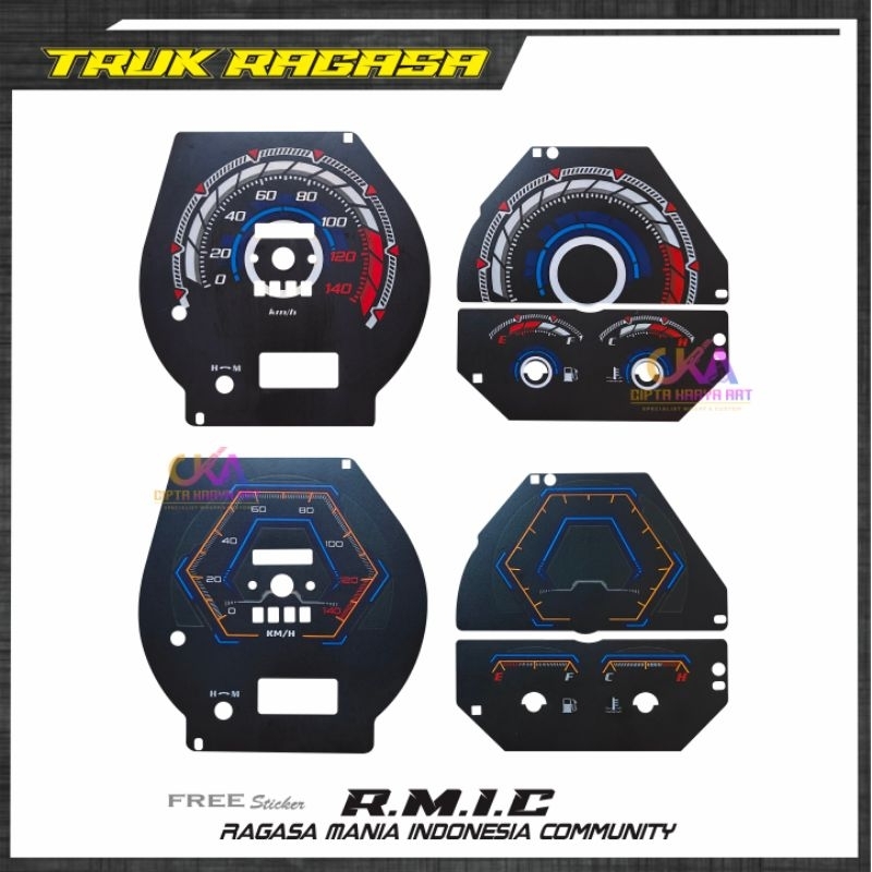 papan spedometer truk ragasa variasi custom panel