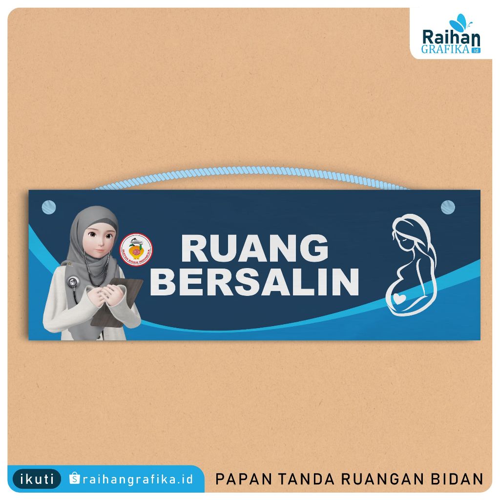 

( Bonus Cantelan ) Papan Tanda Ruangan Bidan