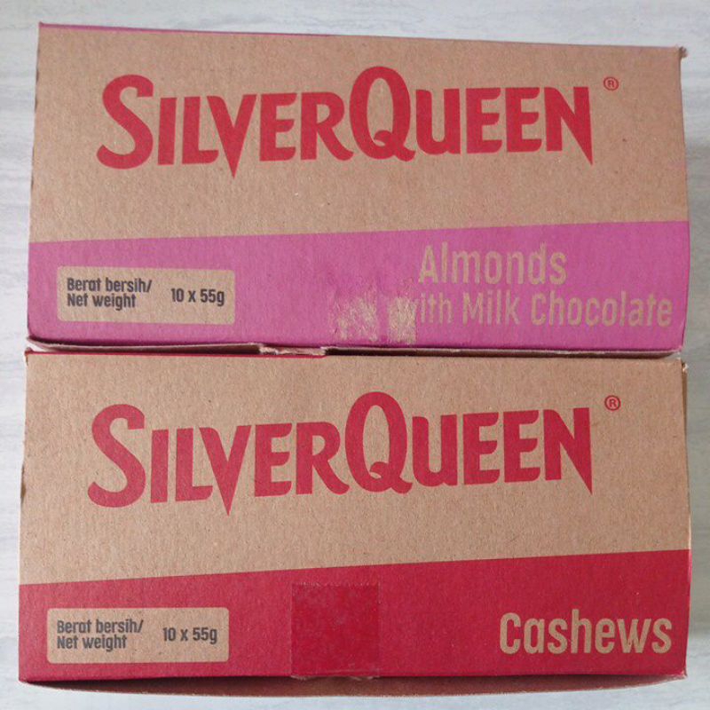 

PROMO1box (isi 10pcs) Silverqueen Mede/Almond 55gram besar