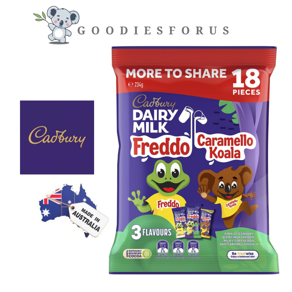 

Cadbury Freddo & Caramello Koala Choc Large Sharepack 18 Pack 234g/Cadbury Australia