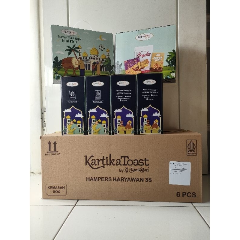 

KHUSUS KARTONAN HAMPERS KARTIKATOAST ISI 3 ( 6 BOX )