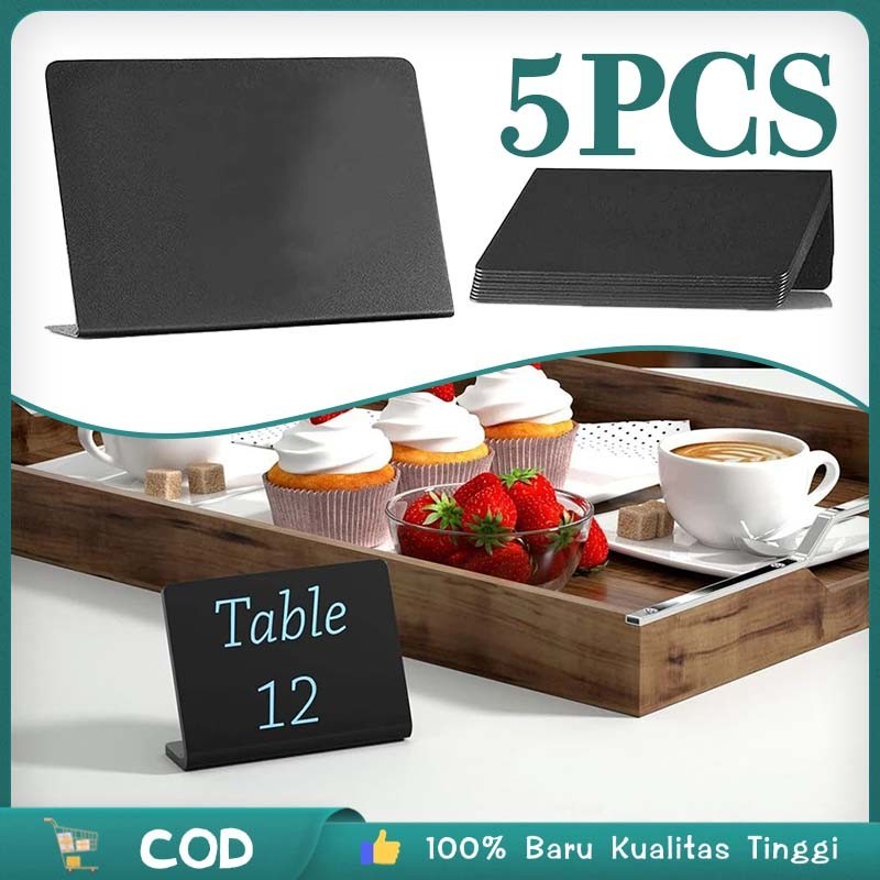 

5pcs/set Acrylic Chalkboard Mini Blackboard Kecil Papan Tulis Kapur Food Buffet Mini