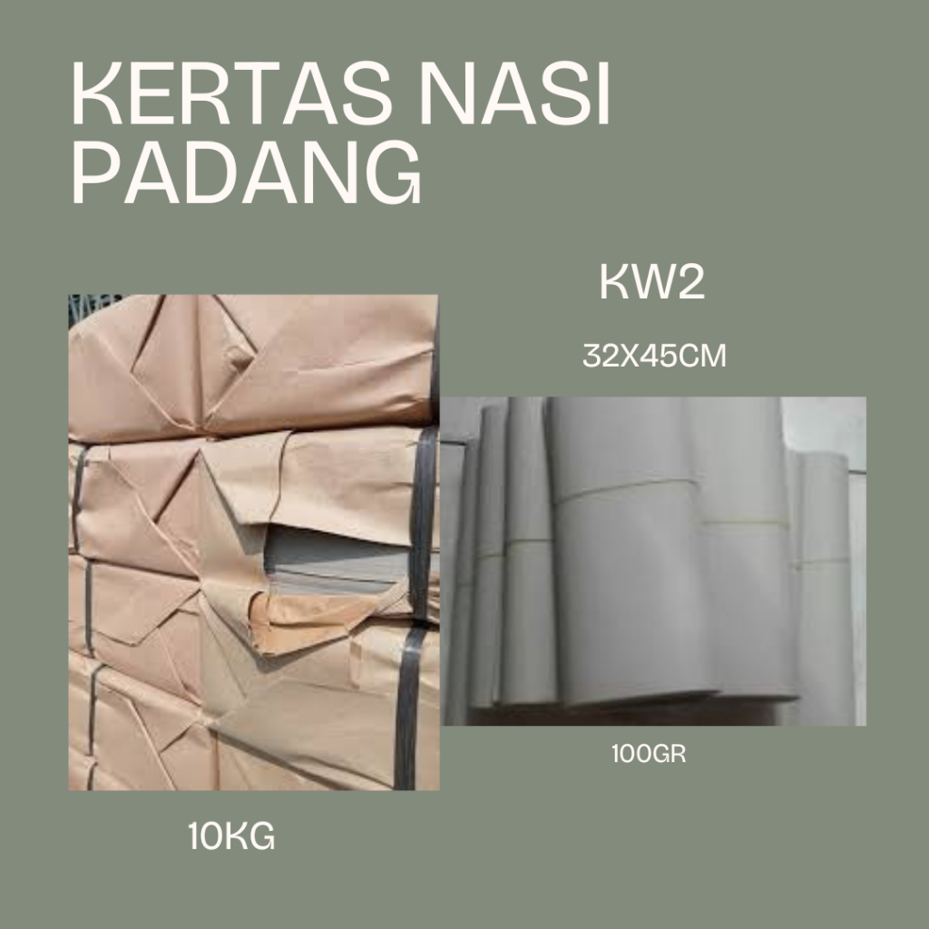 

Kertas Nasi Padang KW2 Uk.32x45cm isi 100gr