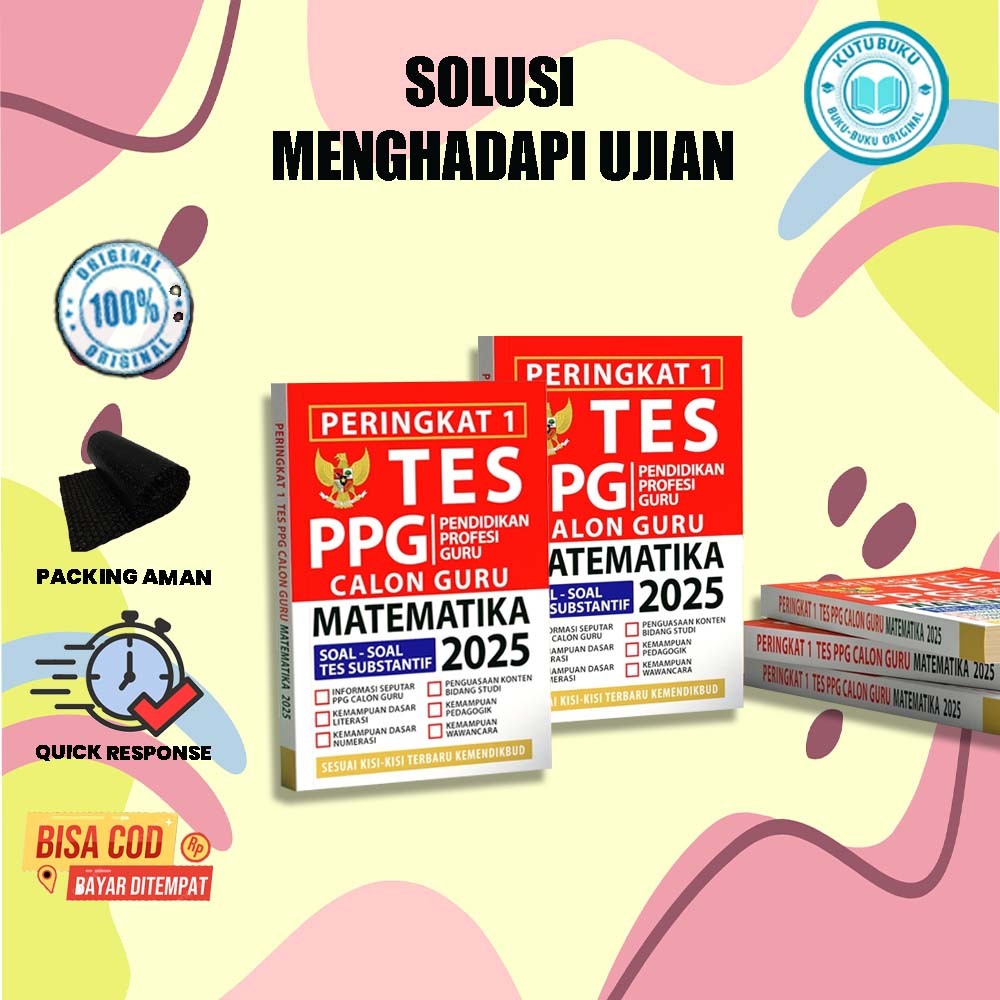 Buku PPG Guru Matematika 2025 - Buku Soal PPG Calon Guru Matematika 2025