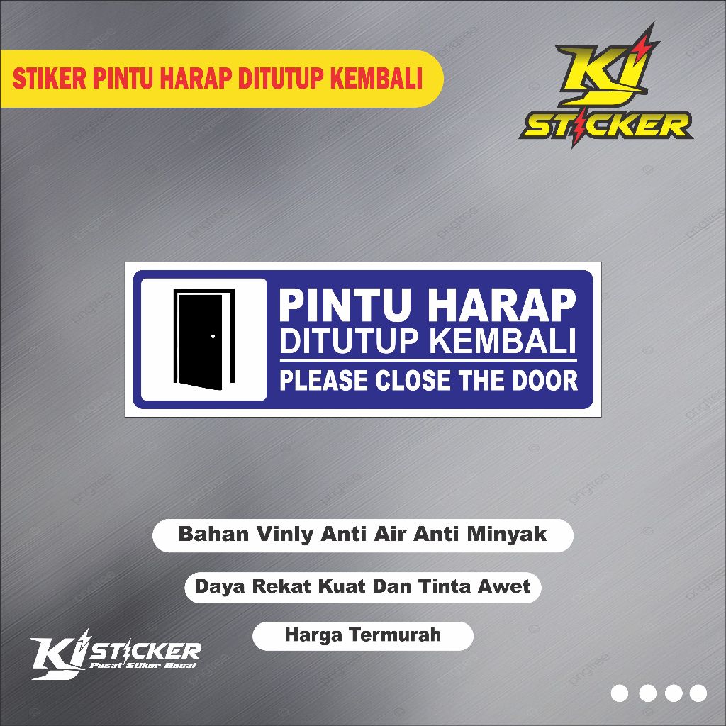 

KJ STIKER Promo Stiker Pintu Harap Ditutup Kembali / Stiker Pintu Tutup Kembali / Stiker Pintu / Stiker Tutup Pintu