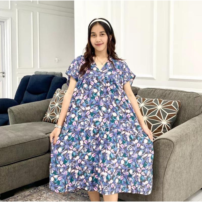 Aurel Homedress Wanita// Masayu Dress Polos