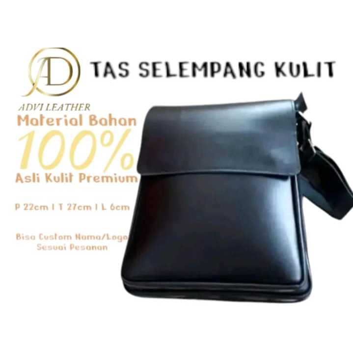 TAS KULIT SELEMPANG ORIGINAL PRIA/HANBAG /TERBARU/COSTUM TULIS NAMA/ TAS TANGAN /ASLI 100%KULIT SAPI