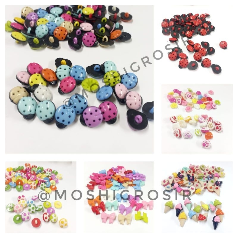 1 LUSIN - KANCING WARNA/KANCING PLASTIK/KANCING HIAS/KANCING BAJU