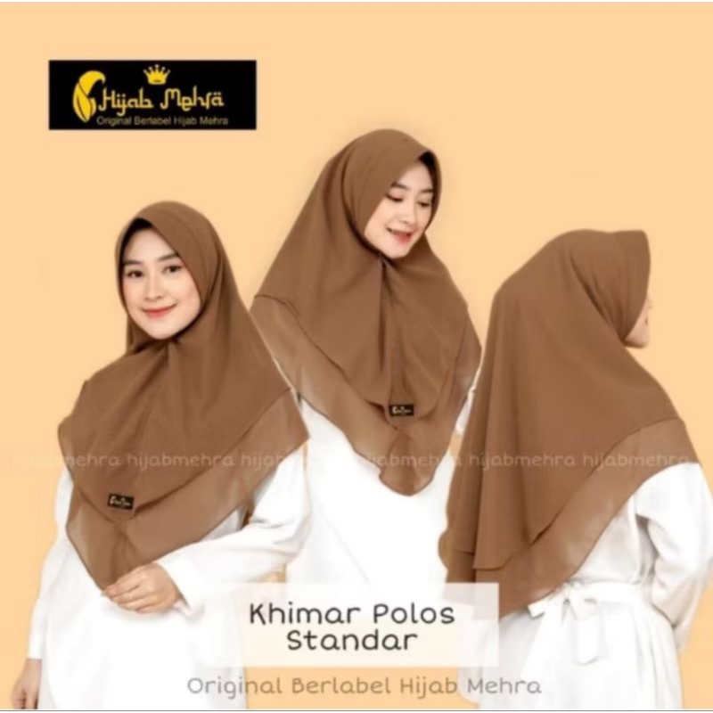 KHIMAR POLOS/KHIMAR CERUTY/KHIMAR PUTIH/HIJABPUTIH/KHIMAR MEHRA HIJAB ORIGINAL