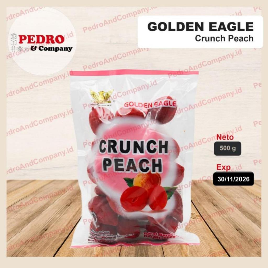 

Golden eagle crunch peach buah manisan 500 gram - persik dewa fruit