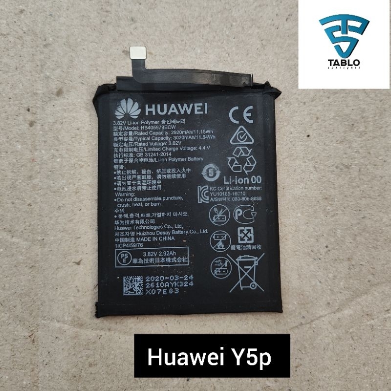 baterai Huawei Y5p Ori Copotan Hp
