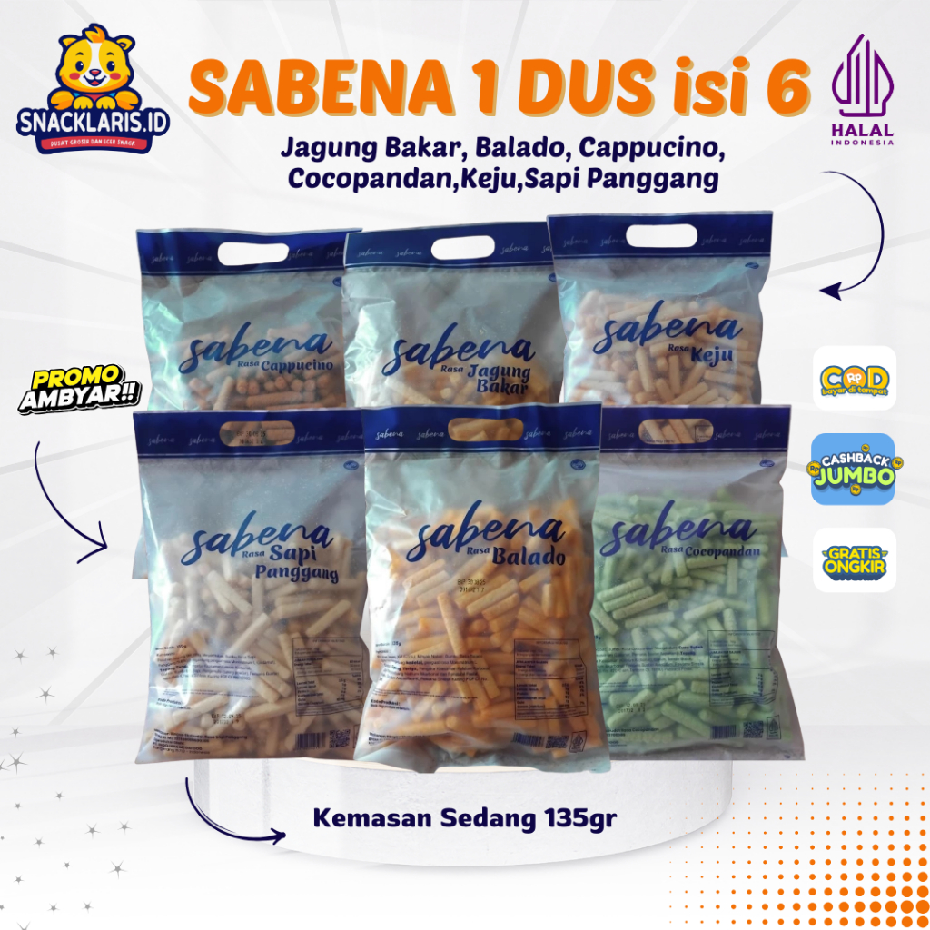 

1 KARTON SABENA NEW ISI 6 Kantong Bisa COD (135gr/Kantong)