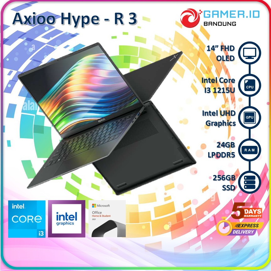 AXIOO HYPE -R 3 I3 1215U 24GB 256GB 14" FHD OLED