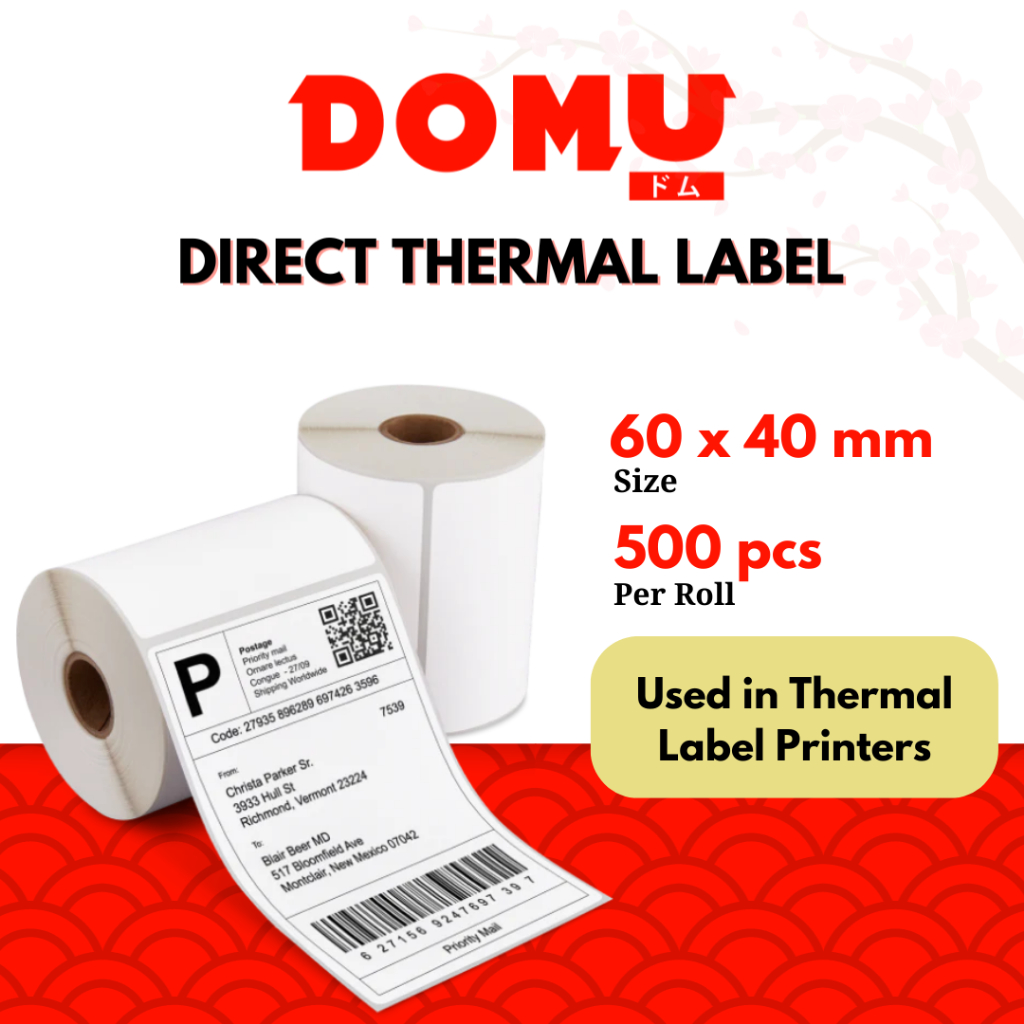 

Kertas Sticker Label Thermal Resi 60x40 mm Lipat | Isi 500 Lembar per Roll