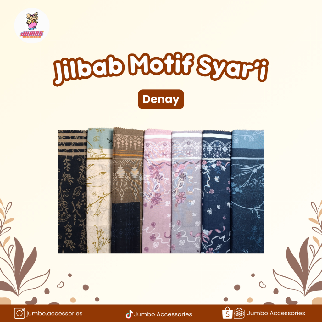 Jilbab Motif Syari Denay Jumbo Accessories
