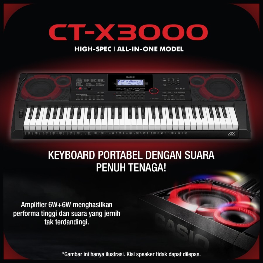 CASIO CT-X3000 61 Key Keyboard Rhythm Style Indonesia