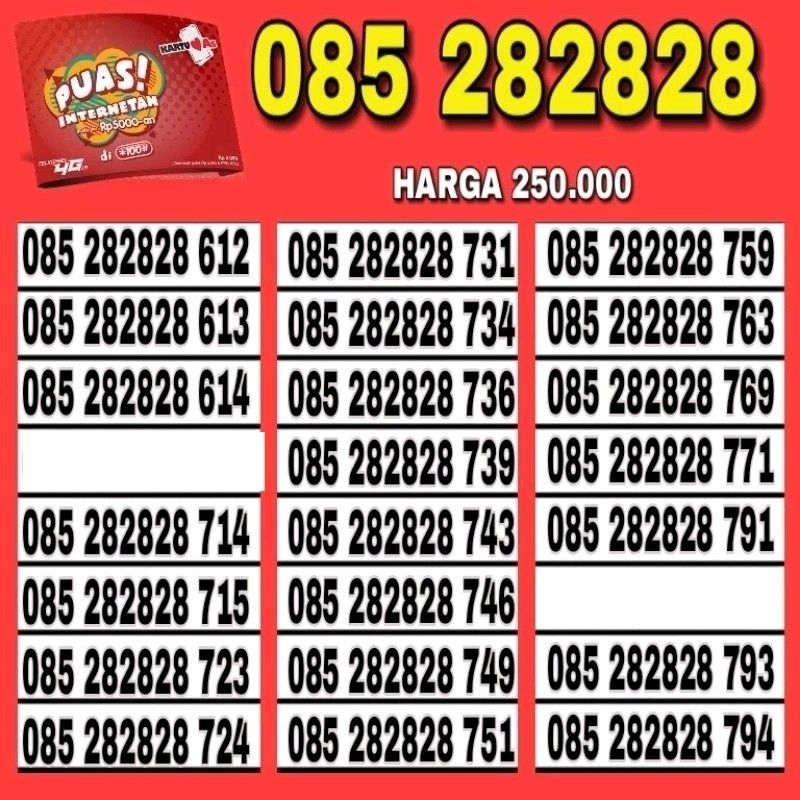 NOMOR CANTIK TELKOMSEL AS 4G LTE 282828