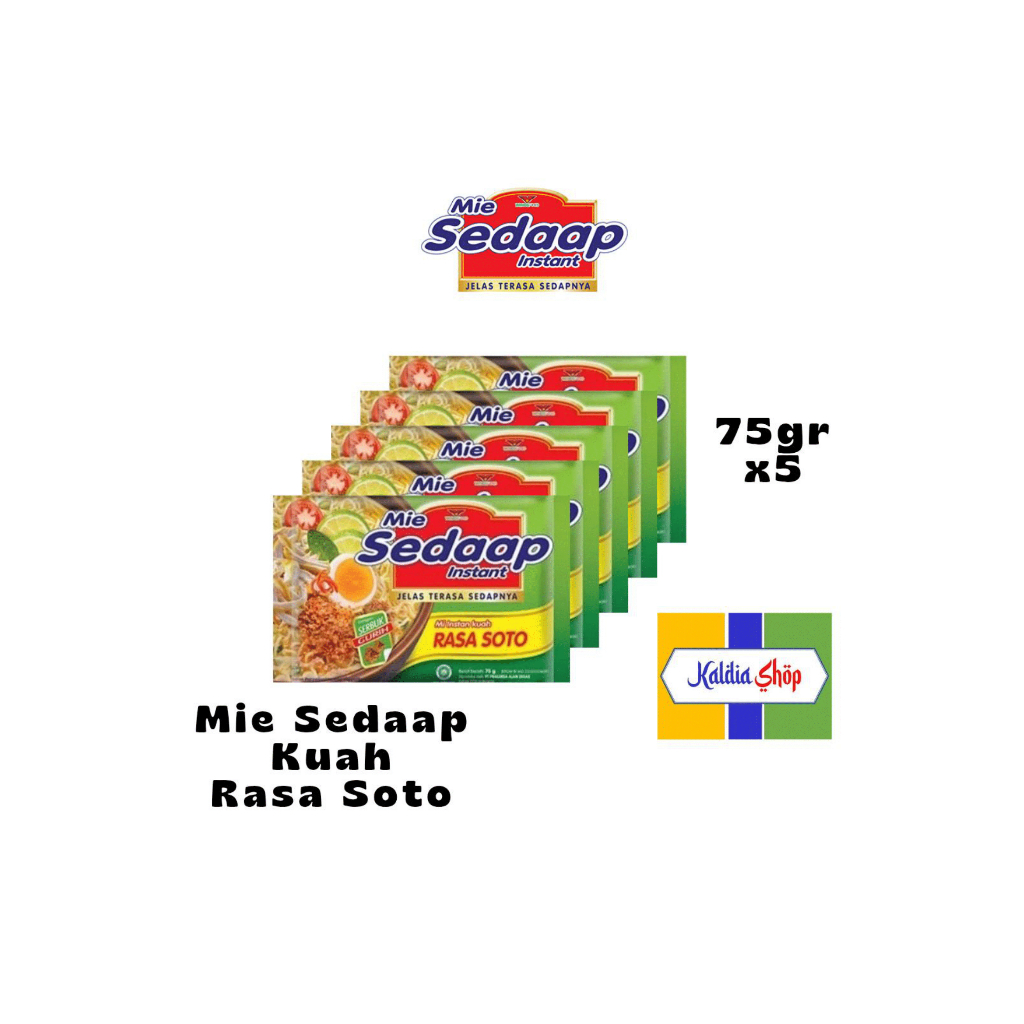 

Mie Sedaap Kuah Instant Rasa Soto Isi 5