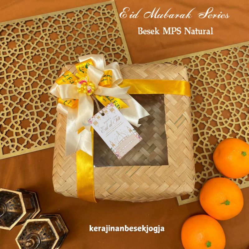 LEBARAN | BESEK NATURAL MIKA PITA | hampers lebaran besek cantik besek murah