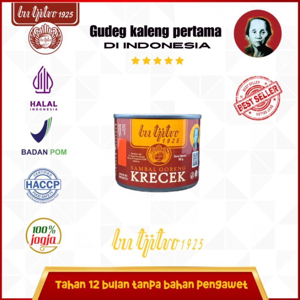 

Bu Tjitro 1925 Sambal Krecek Original Gudeg Jogja Bu Tjitro, Gudeg Kaleng Asli Jogja, Gudeg Kaleng