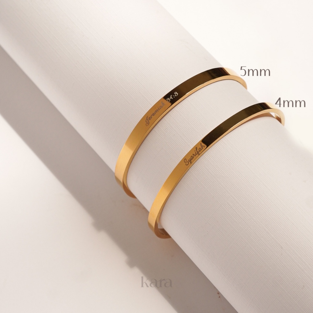 Ay00 KARA - Classic Bangle Custom Nama Engravable Bangle