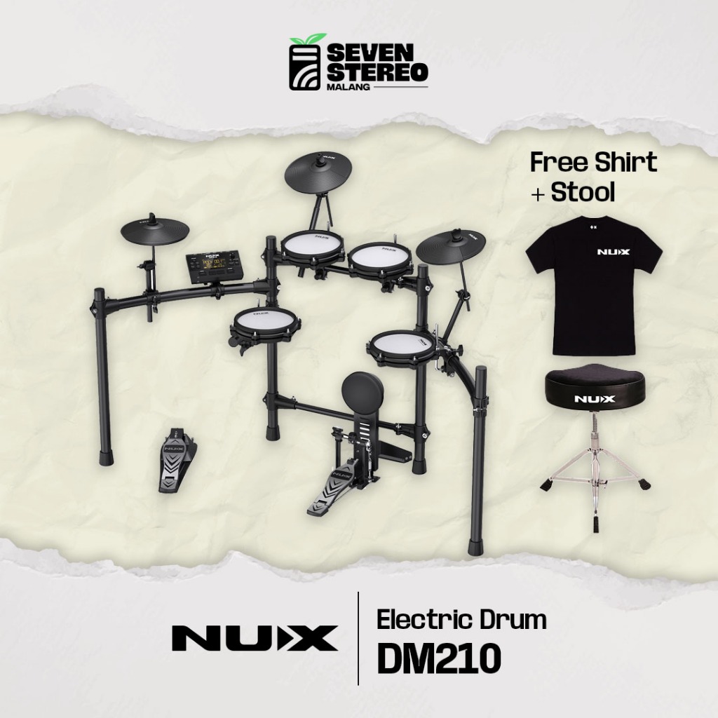 Nux DM210 DM-210 DM 210 Drum Elektrik Lengkap