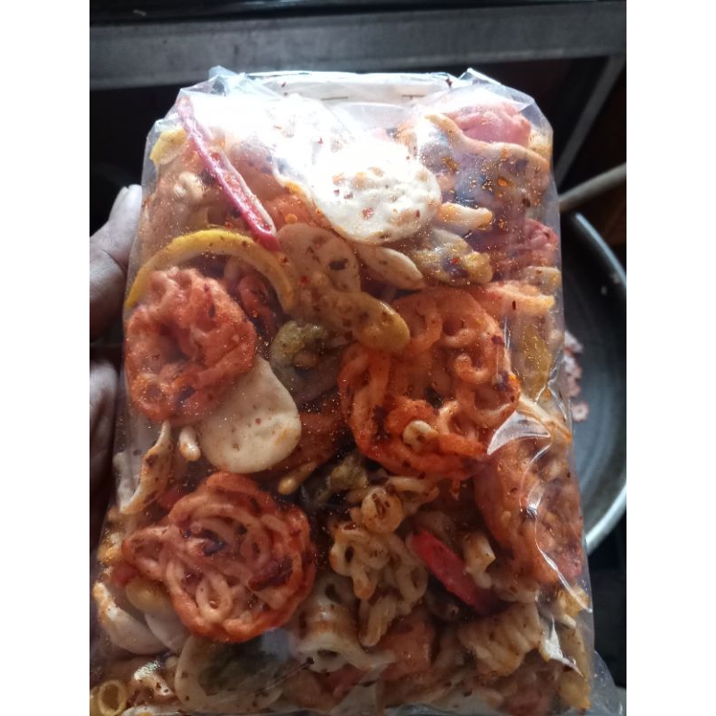 

Cemilan Seblak Mix pedas gurih