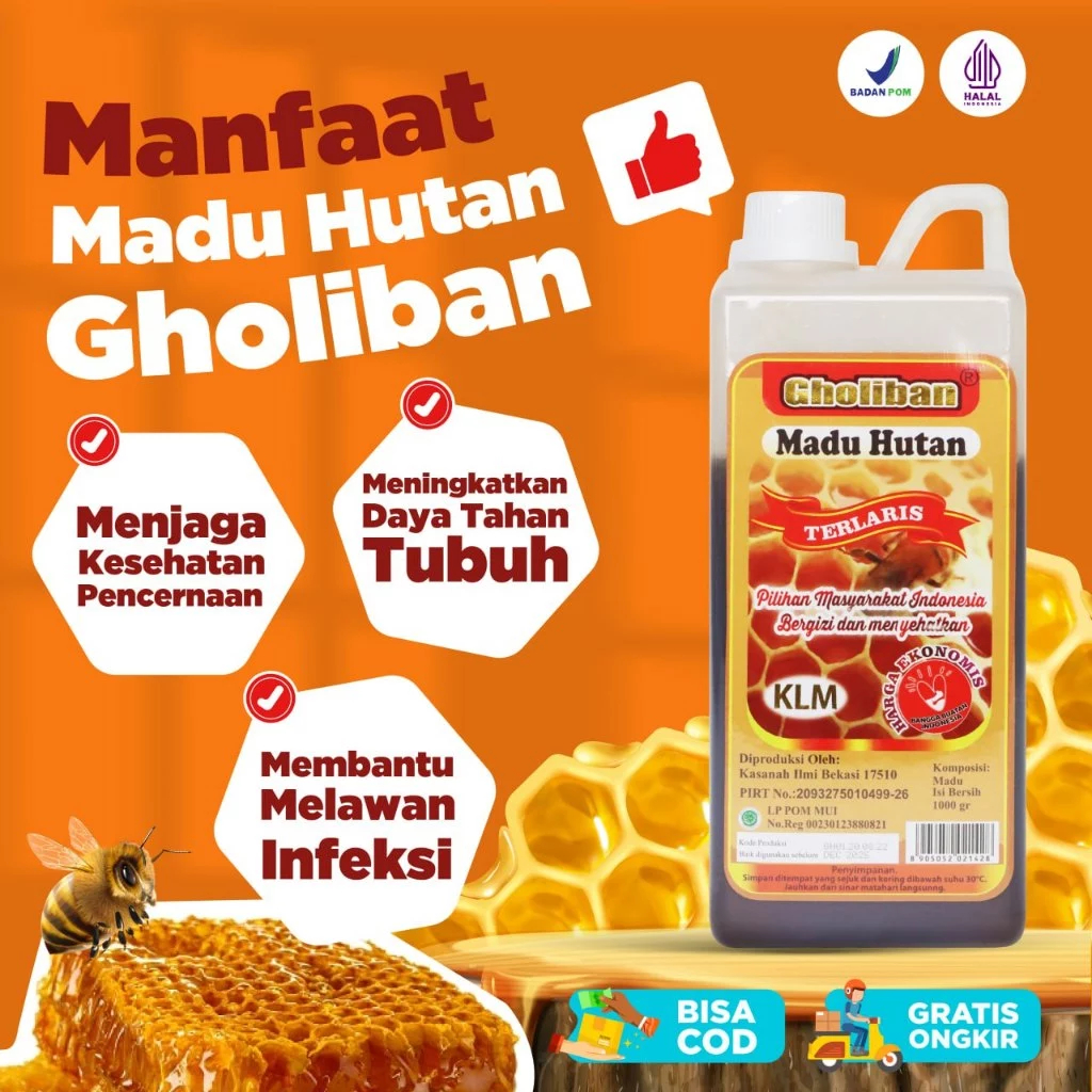 

(Asli) Madu Gholiban - Madu Hutan Kalimantan KLM 1kg - Madu Hutan Kaliamantan