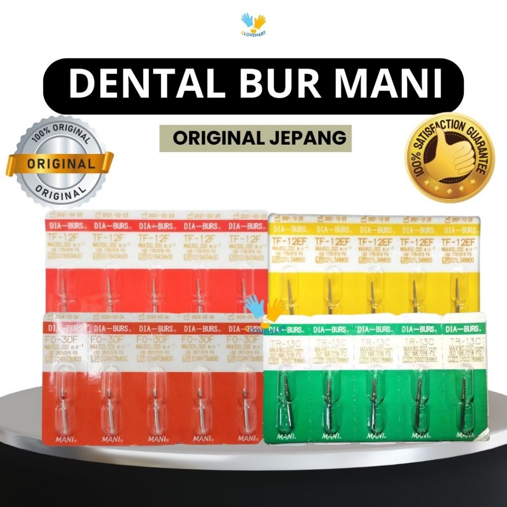 Dental Bur Mani / Mani Bur Gigi / Bur Mani ORIGINAL JEPANG / Mani Bur
