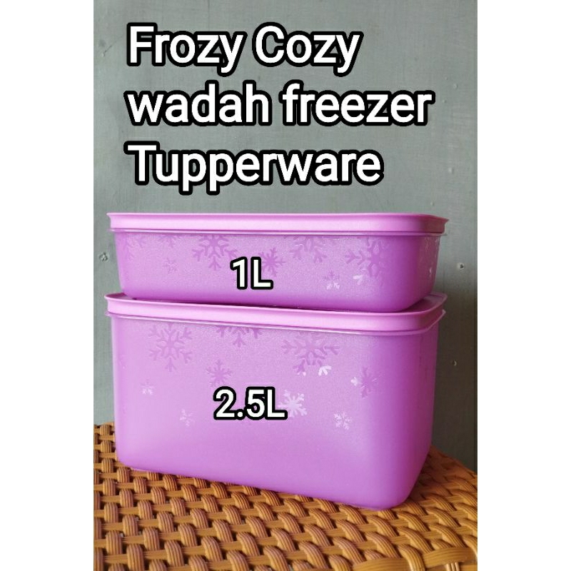 Freezermate/frozy cozy 170 ml, 450ml, 600ml, 1L, 2.5L (wadah di freezer kulkas) Tupperware baru