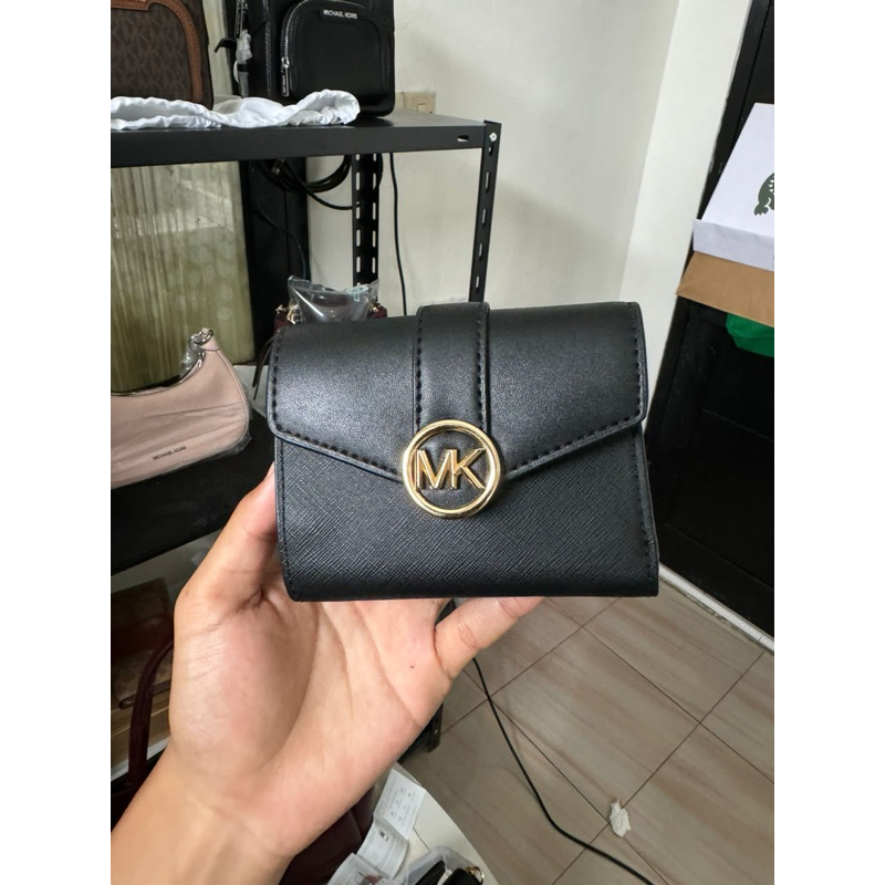 dompet mk carmen full black saviano leather