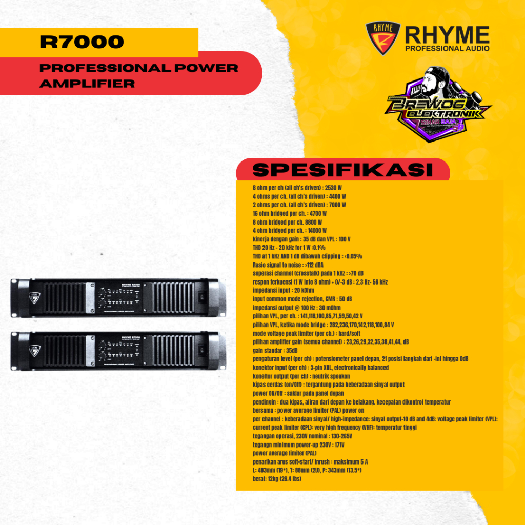 ORIGINAL PRODUK BREWOG SINAR BAJA R7000 -TD