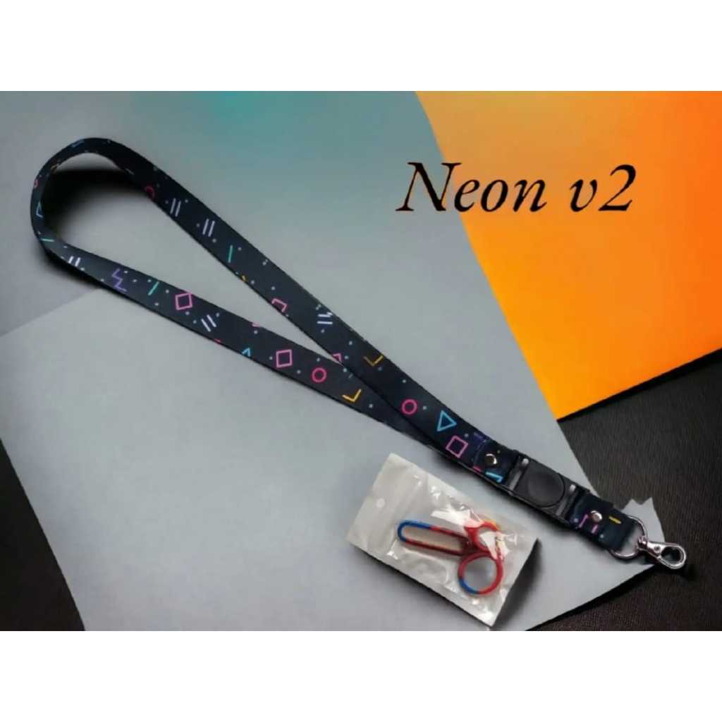 

Lanyard/Gantungan kunci/Name Tag dan ID Card Free 0 ring 3pcs bisa ukuran 2cm Full Printing Luar dalam 100% original