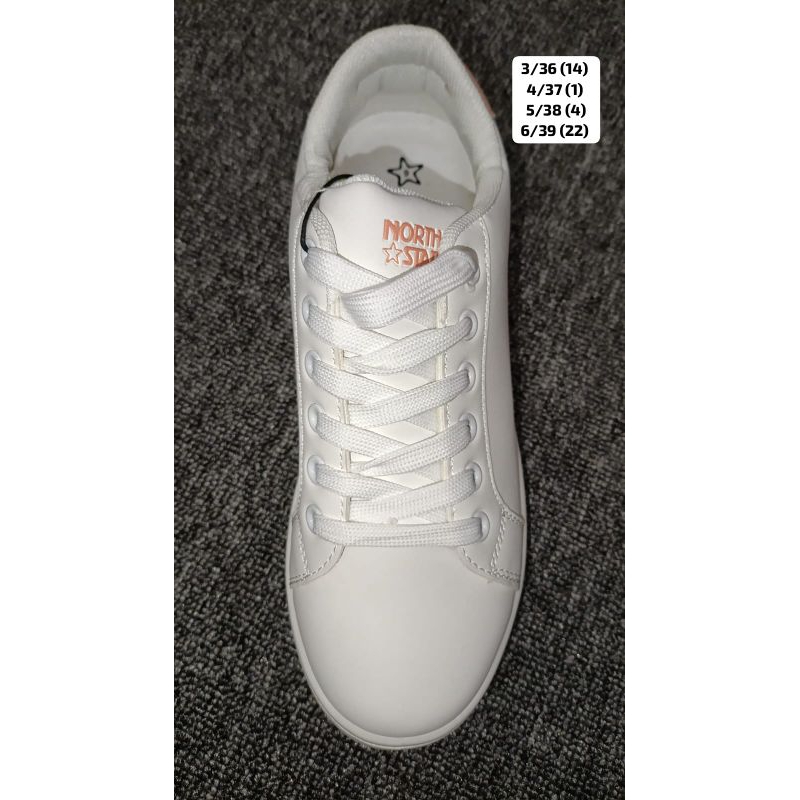 North Star Sepatu Sneakers Putih Pink sepatu wanita kasual ringan sepatu empuk sepatu murah