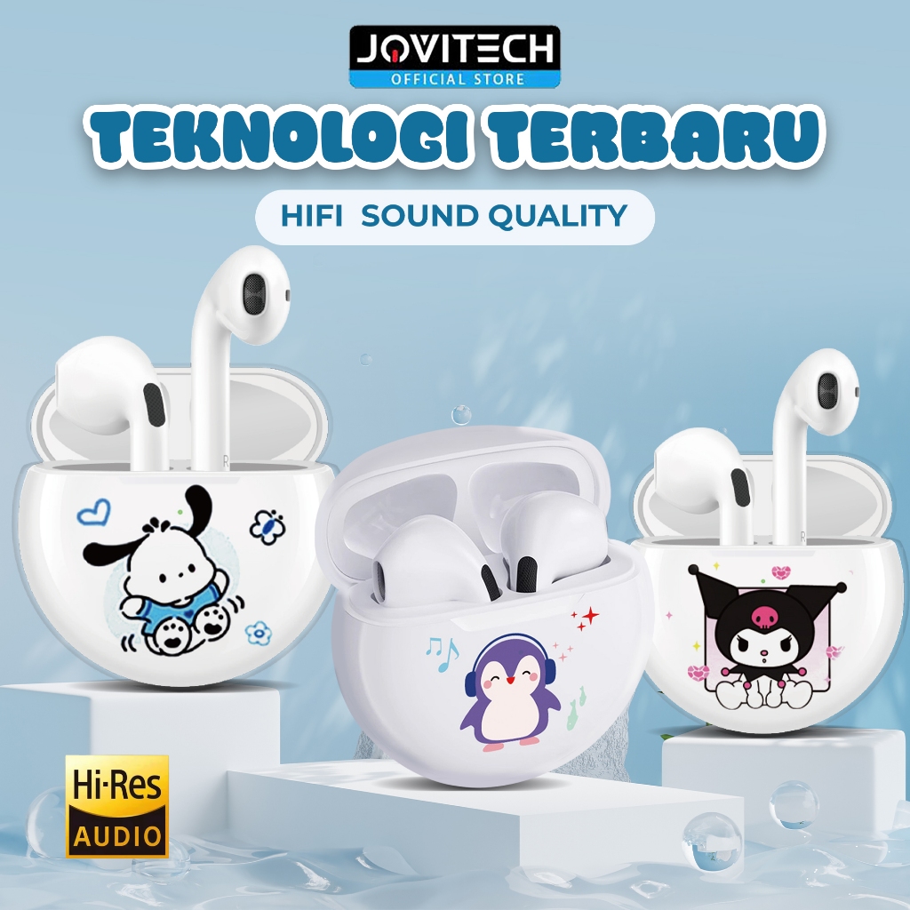 Jovitech Earbuds TWS EP30 Bluetooth 5.1 Headphone Suara Super Bass Earphone Nirkabel i12 TWS Lucu TW